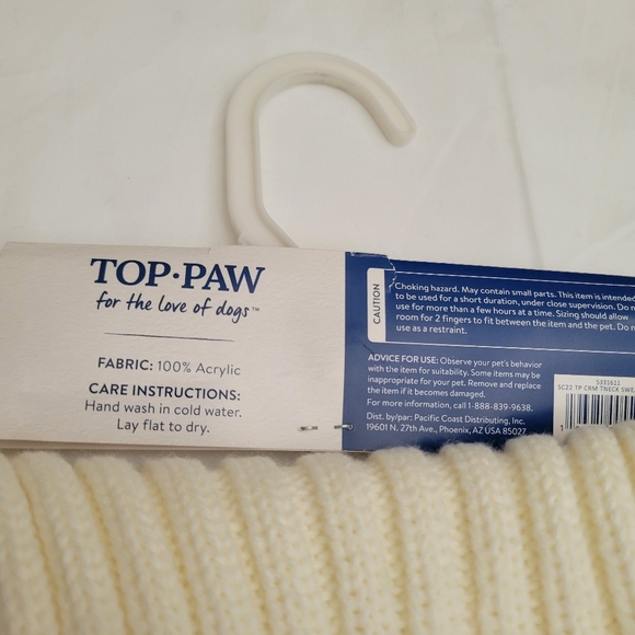 🦮NWT TOP PAW Trendy Turtleneck. Size XLarge. Color Creme - Picture 5 of 13